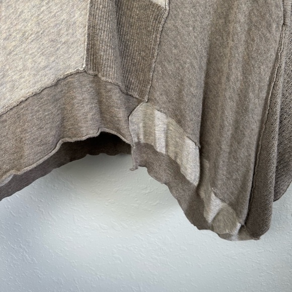 All Saints Spitalfields asymmetrical distressed patchwork muses dress brown 8 - Picture 12 of 14